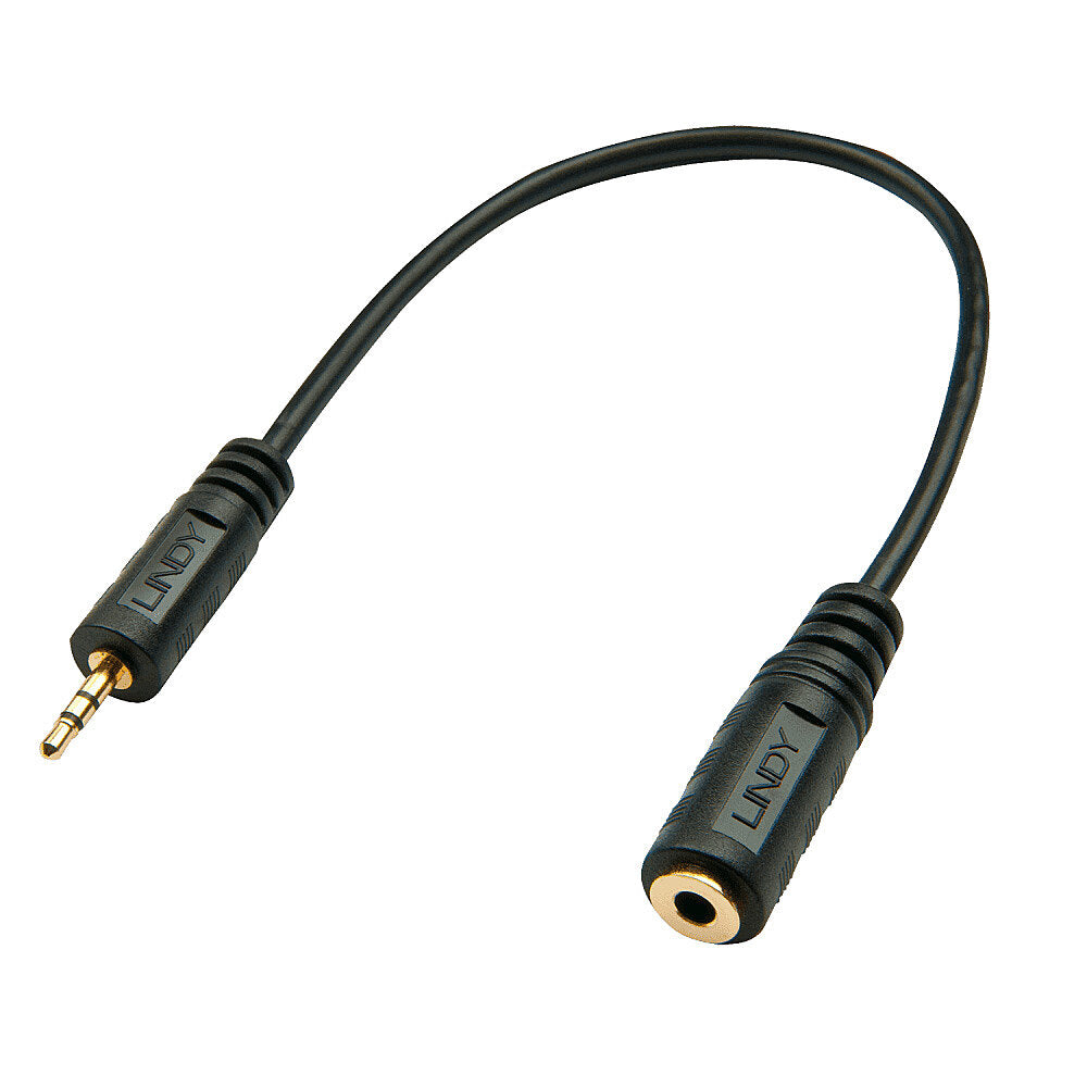 Lindy 3,5 mm (Buchse) auf 2,5 mm (Stecker) Adapter – 20 cm