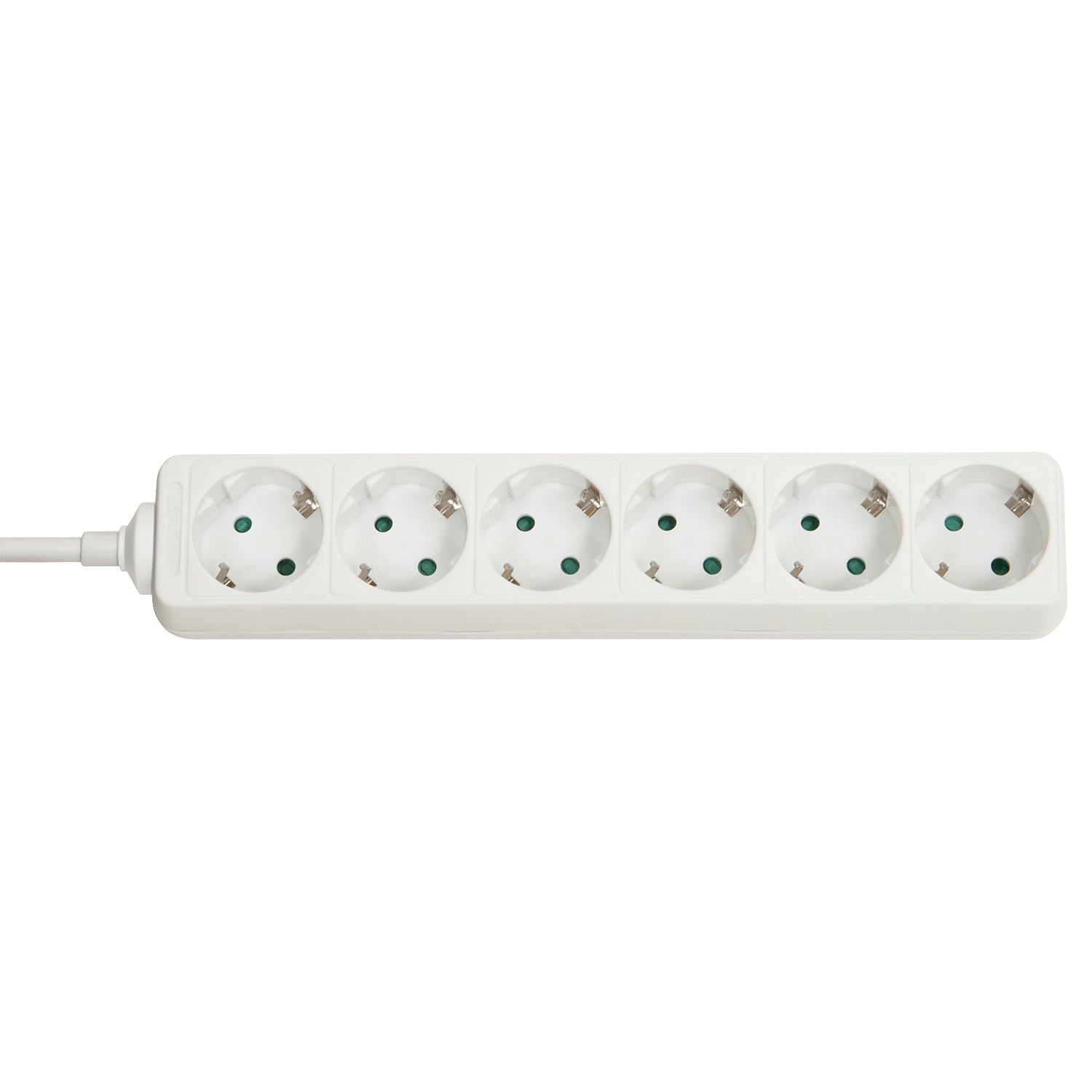 Lindy Steckdosenleiste – 6× Schuko (Typ F), ohne Schalter, 3500 W, weiss