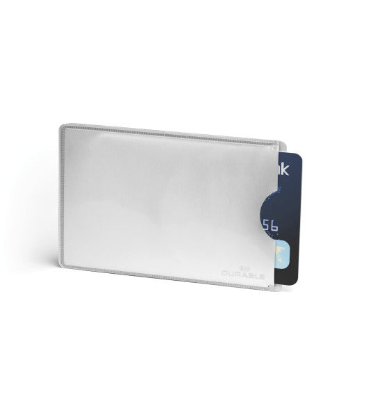 Durable Kartenhülle – Silber – 10 Stück