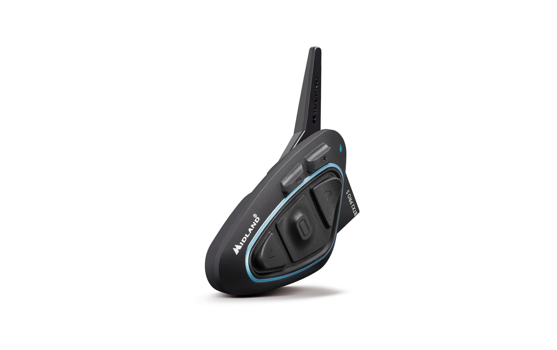 Midland BTX2 Pro S Lautsprechertelefon – Bluetooth – IPX6, für Motorrad – Schwarz/Blau