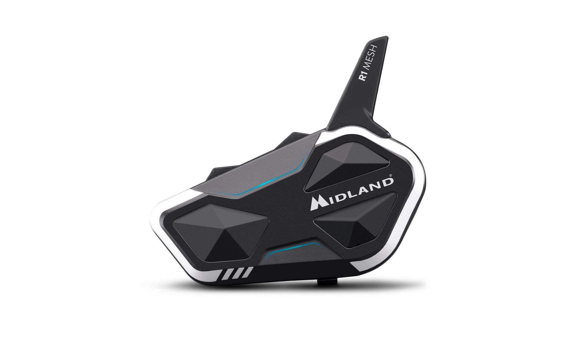 Midland R1 Mesh Lautsprechertelefon – Bluetooth – für Motorrad – Schwarz/Weiss
