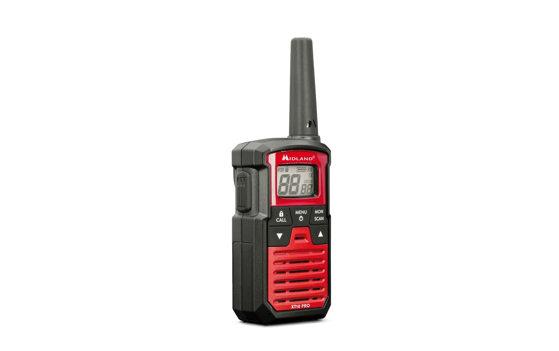 Midland XT10 Pro Twin – Funkzubehör, spritzwassergeschützt, maximale Reichweite 4 km, 16 Kanäle, 2er-Set