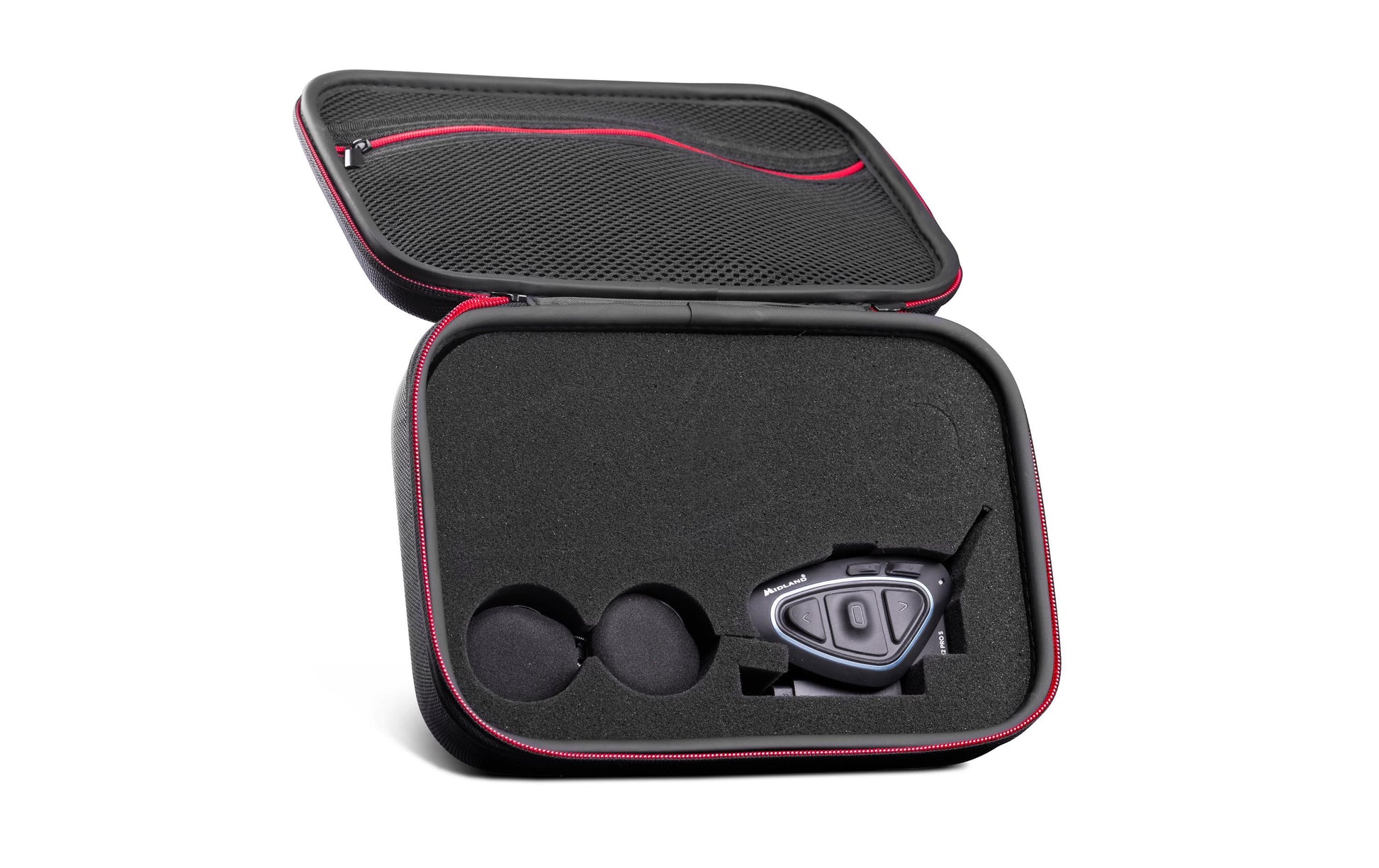 Midland BTX2 Pro S Lautsprechertelefon – Bluetooth – IPX6, für Motorrad – Schwarz/Blau