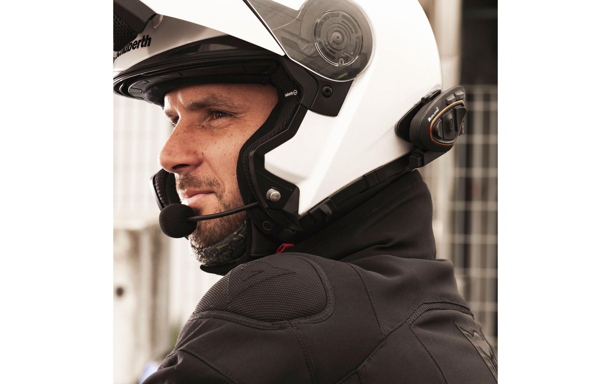 Midland BTX1 Pro S Bluetooth-Headset – für Motorrad – Bluetooth 4,2 – Schwarz/Orange