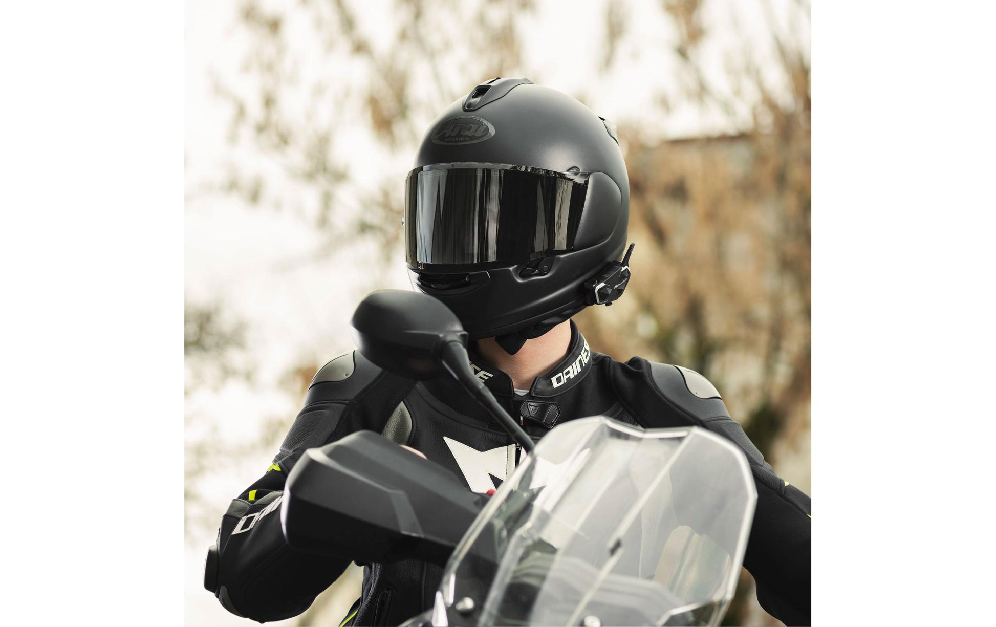 Midland R1 Mesh Lautsprechertelefon – Bluetooth – für Motorrad – Schwarz/Weiss