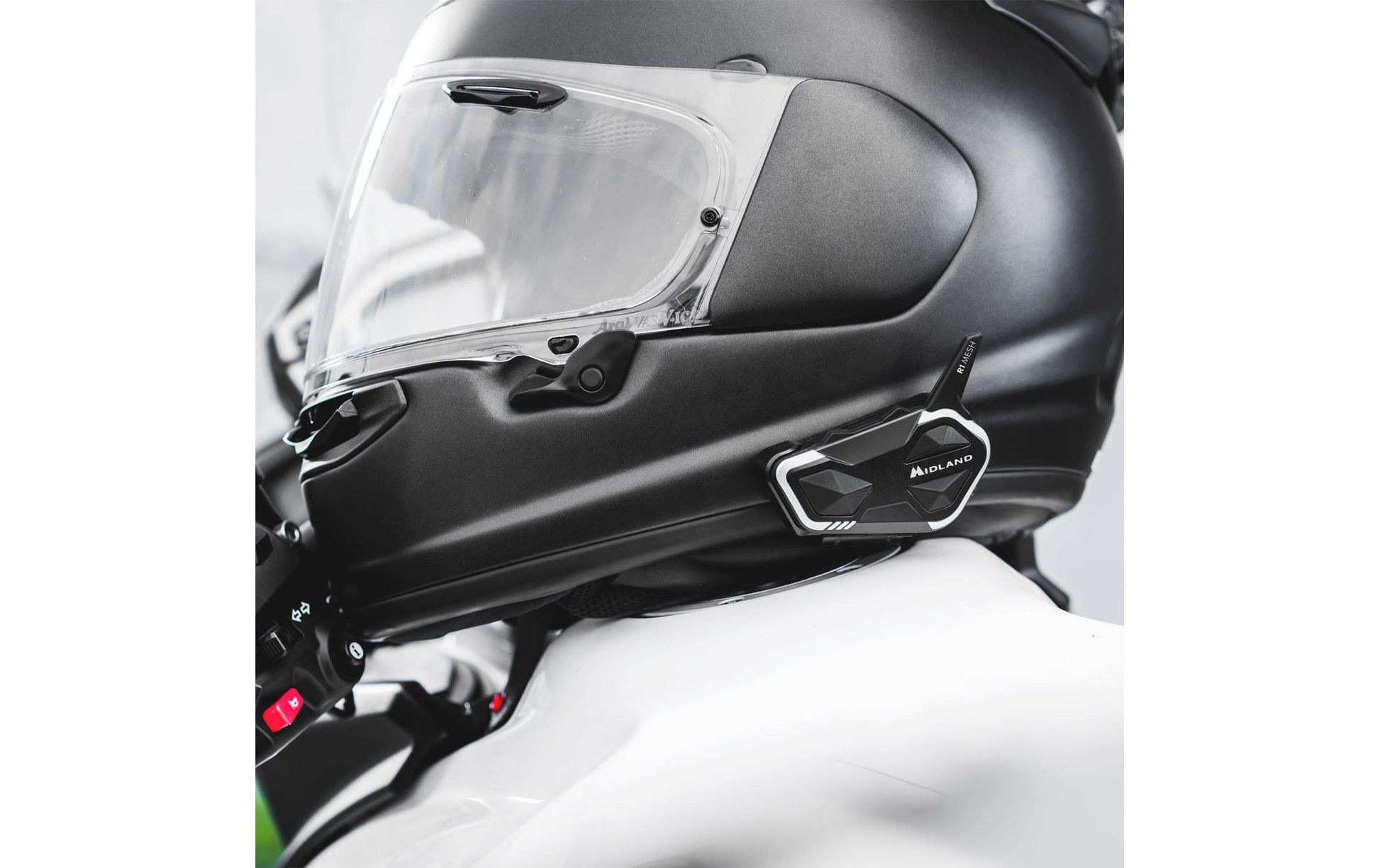 Midland R1 Mesh Over-Ear Kopfhörer – BT, Schwarz/Weiss