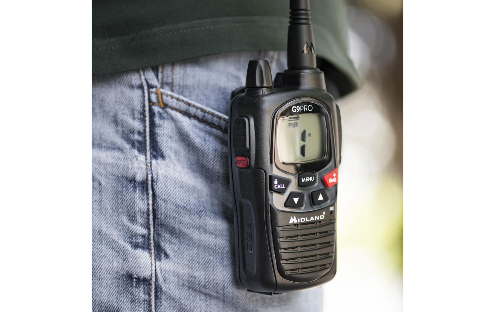 Midland G9 Pro – Funkzubehör, Funkgerät, 446 MHz, schwarz