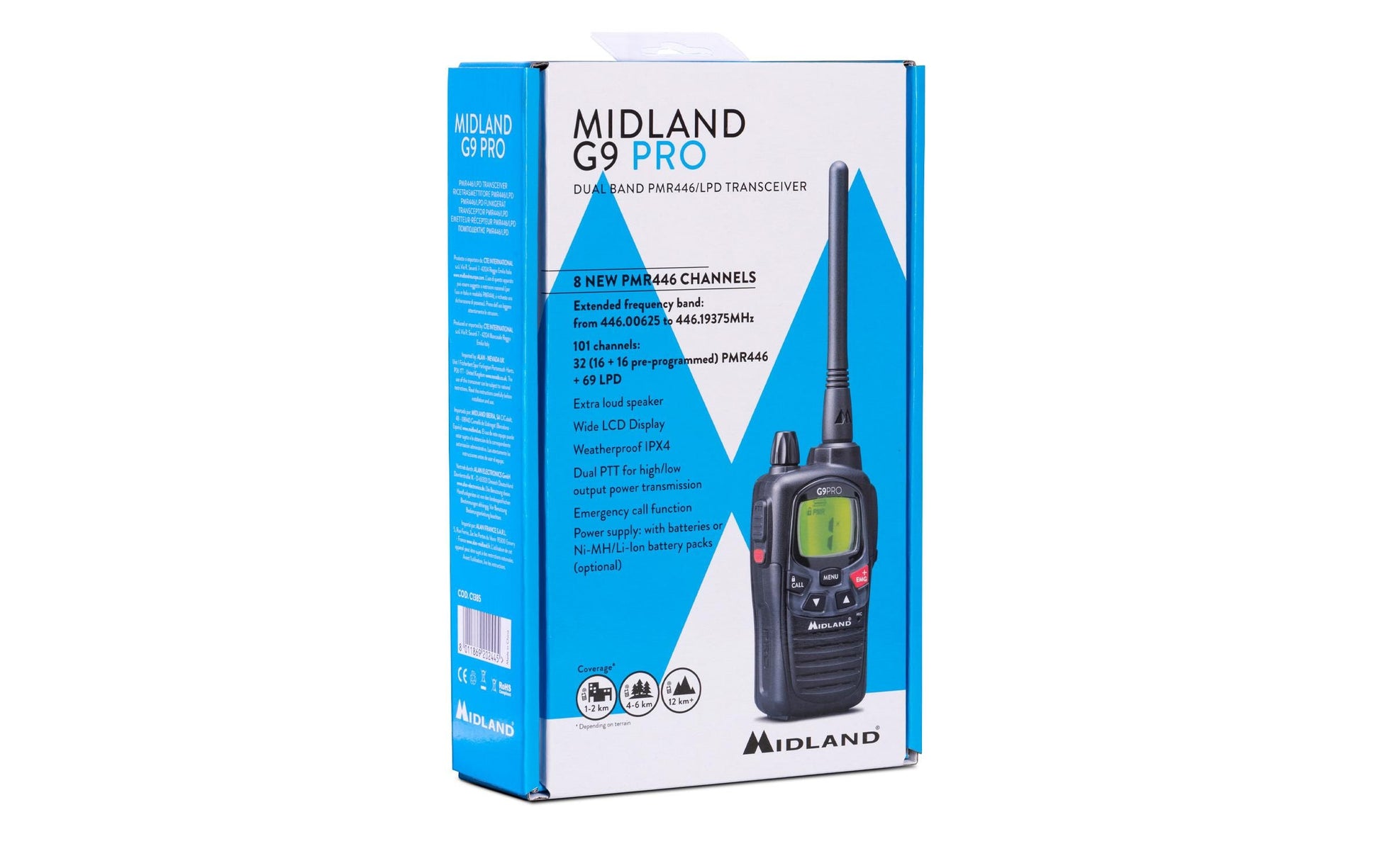 Midland G9 Pro – Funkzubehör, Funkgerät, 446 MHz, schwarz
