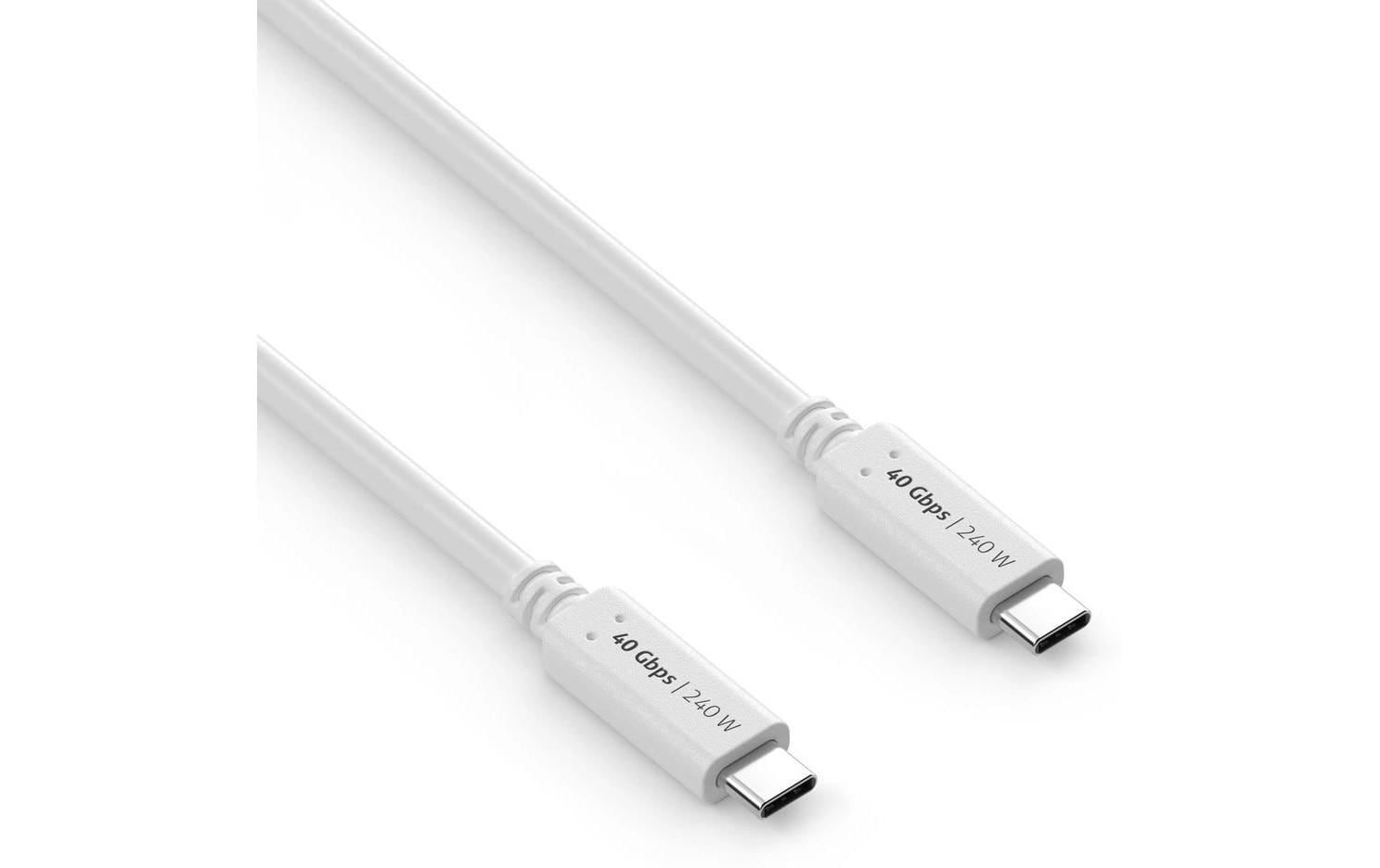 PureLink USB-Kabel, USB-C zu USB-C, 1 m, USB4, Lade-/Datenkabel