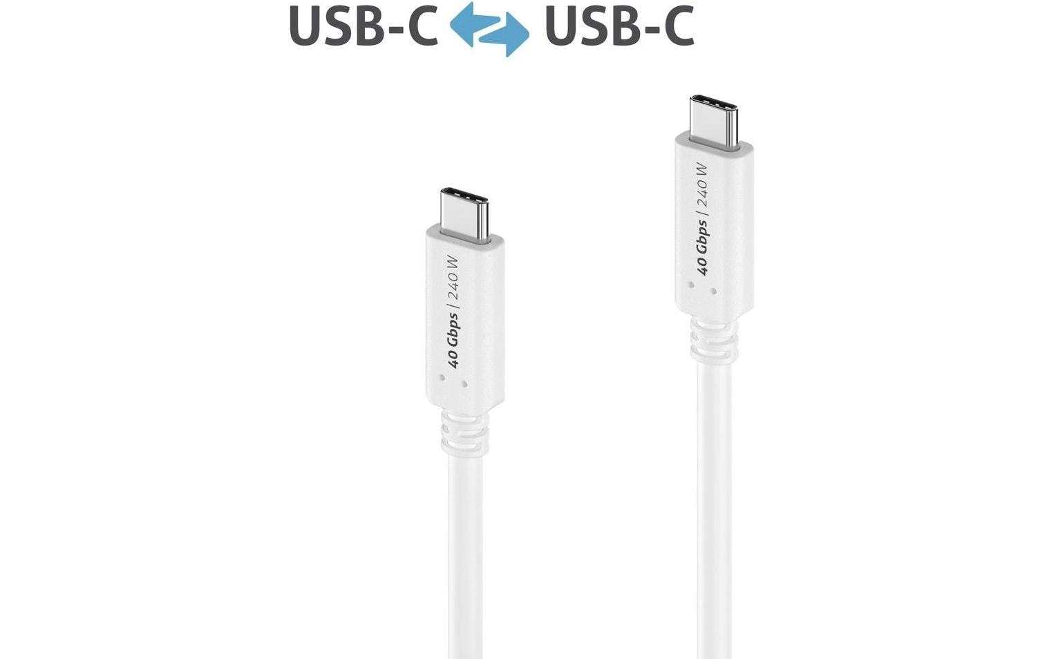 PureLink USB-Kabel, USB-C zu USB-C, 0,5 m, USB4, Lade-/Datenkabel
