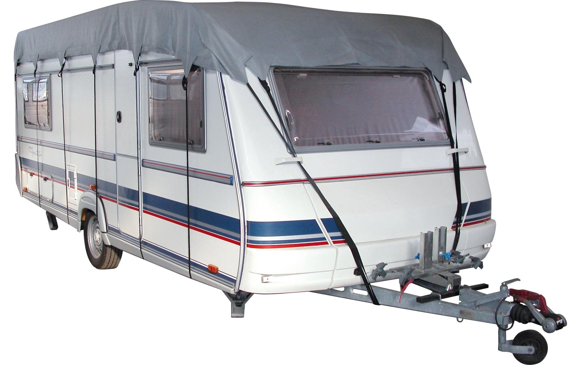 Eurotrail Schutzhülle – wasserfest, atmungsaktiv – für Caravan – 5,0 m × 3,0 m – Grau, Polyester