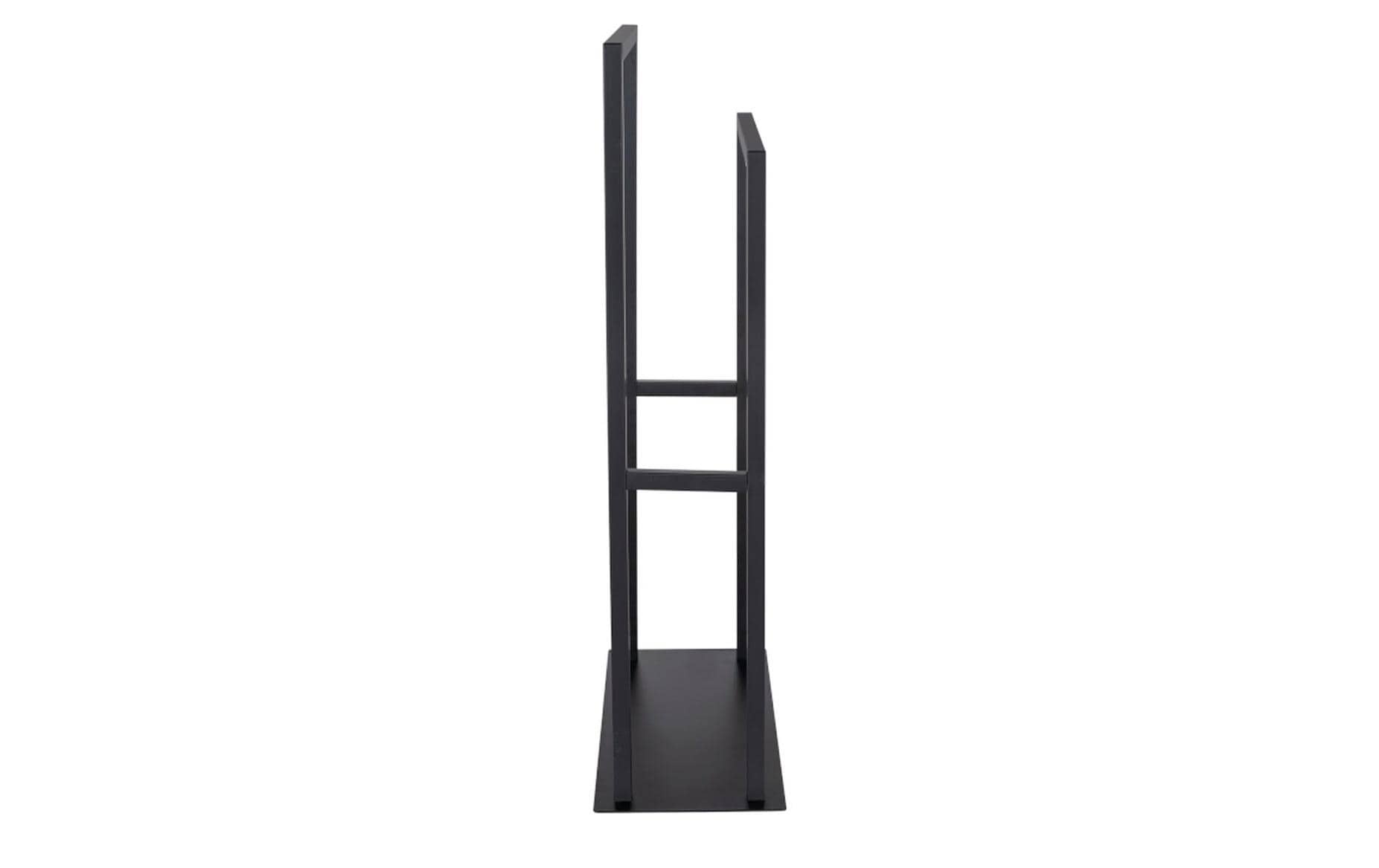 WENKO Handtuchständer Rivaltana – 46×20×80 cm, Edelstahl, freistehend, Schwarz