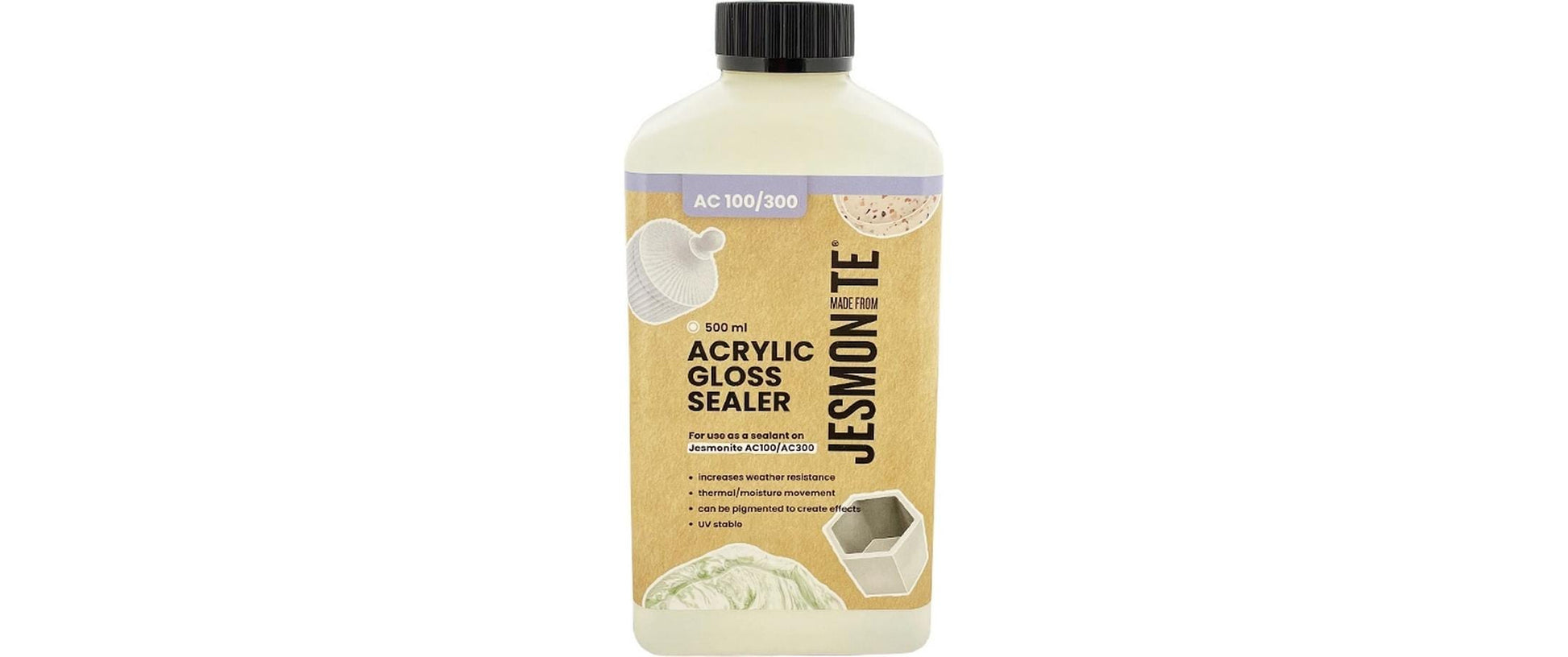 Jesmonite Versiegelung – Klarlack, glänzend – 500 g – für AC100, AC200 und AC300