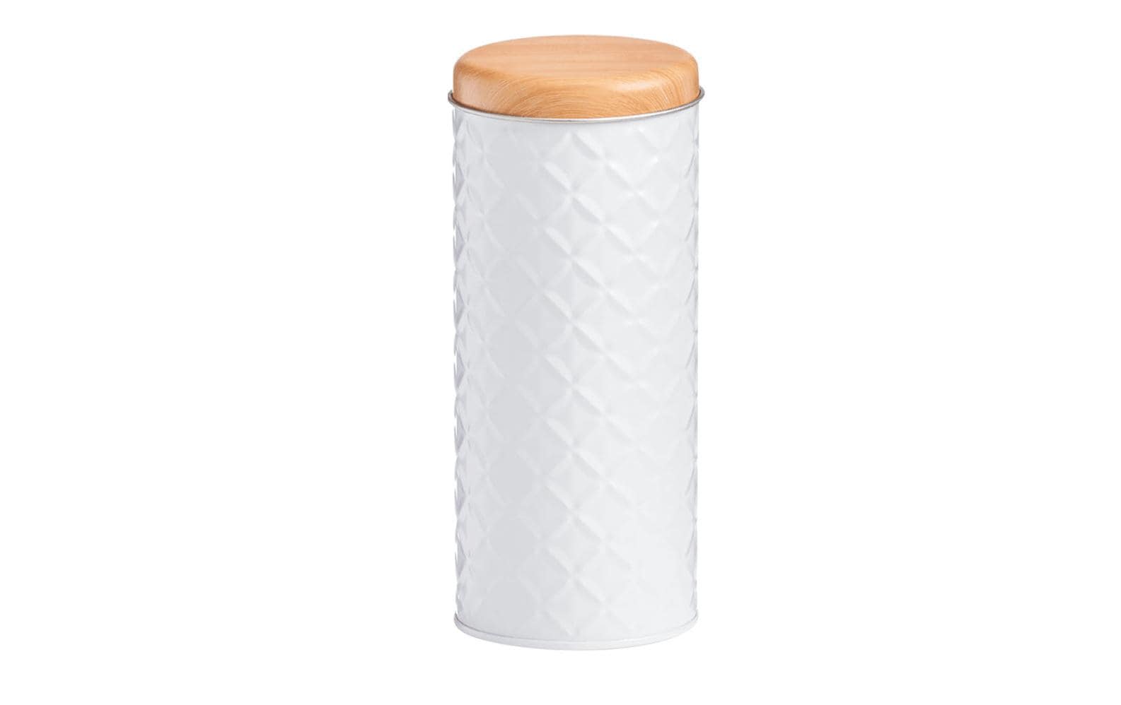 Zeller Present Vorratsdose 680 ml, Ø 7,5 × 18 cm, Metall, Weiss