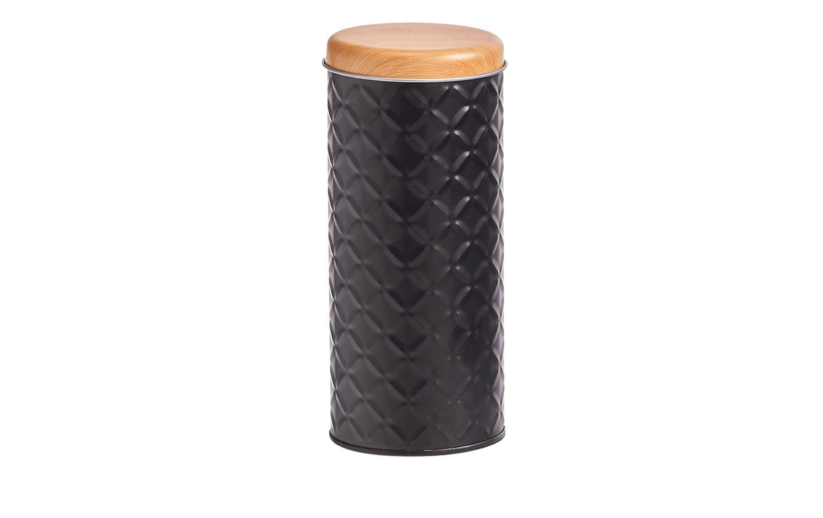 Zeller Present Scandi – Vorratsdose 680 ml, Ø 7,5 × 18 cm, Edelstahl, Schwarz