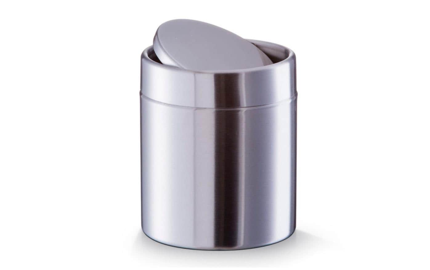 Zeller Present Tischabfalleimer – 1,5 l – Edelstahl, rund