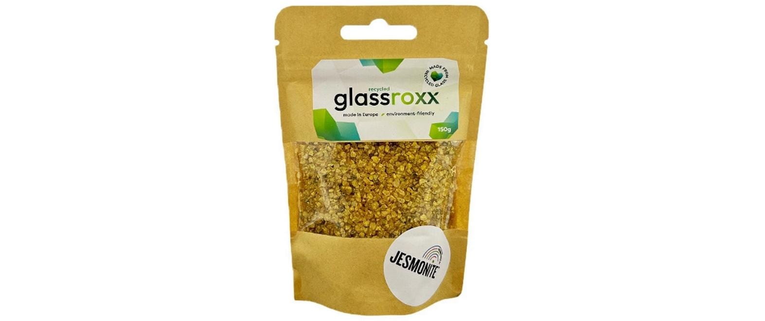 Jesmonite Dekosteine/Dekogranulat, Glass Roxx, Gold, 150 g
