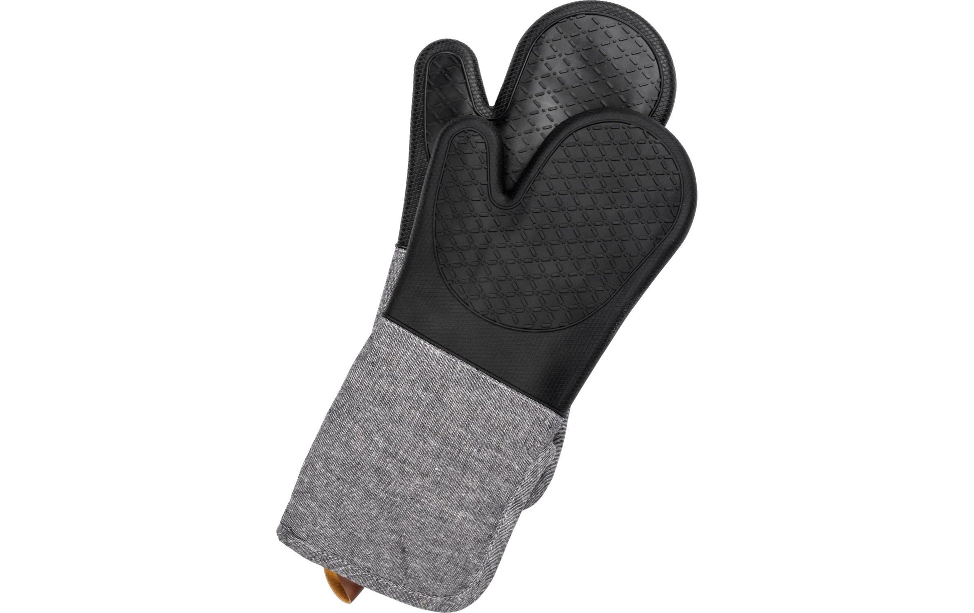 Wenko – Küchenhandschuhe 18 × 38 × 2 cm, Silikon, Schwarz