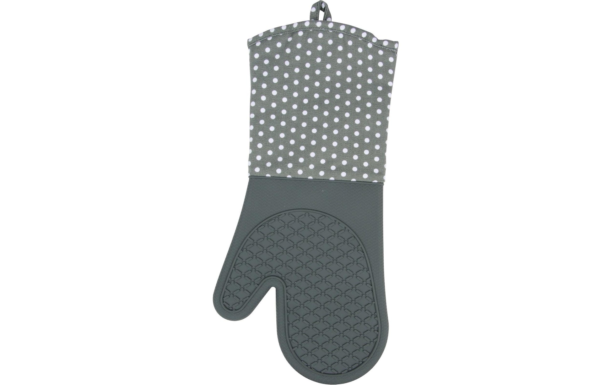 Wenko – Topfhandschuhe 18,5 × 37,5 cm, Baumwolle/Silikon, rutschfest, 2er-Set, Grau