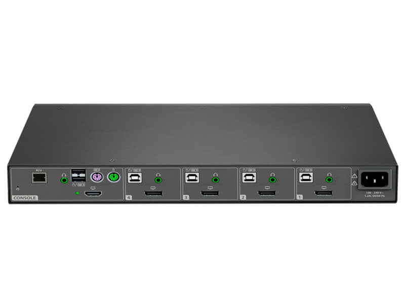 Vertiv SC840DVI-400 – 4-Port DVI Secure KVM-Switch – 4K/30 Hz, USB 2.0-Hub, Audio, NIAP/PP 4.0