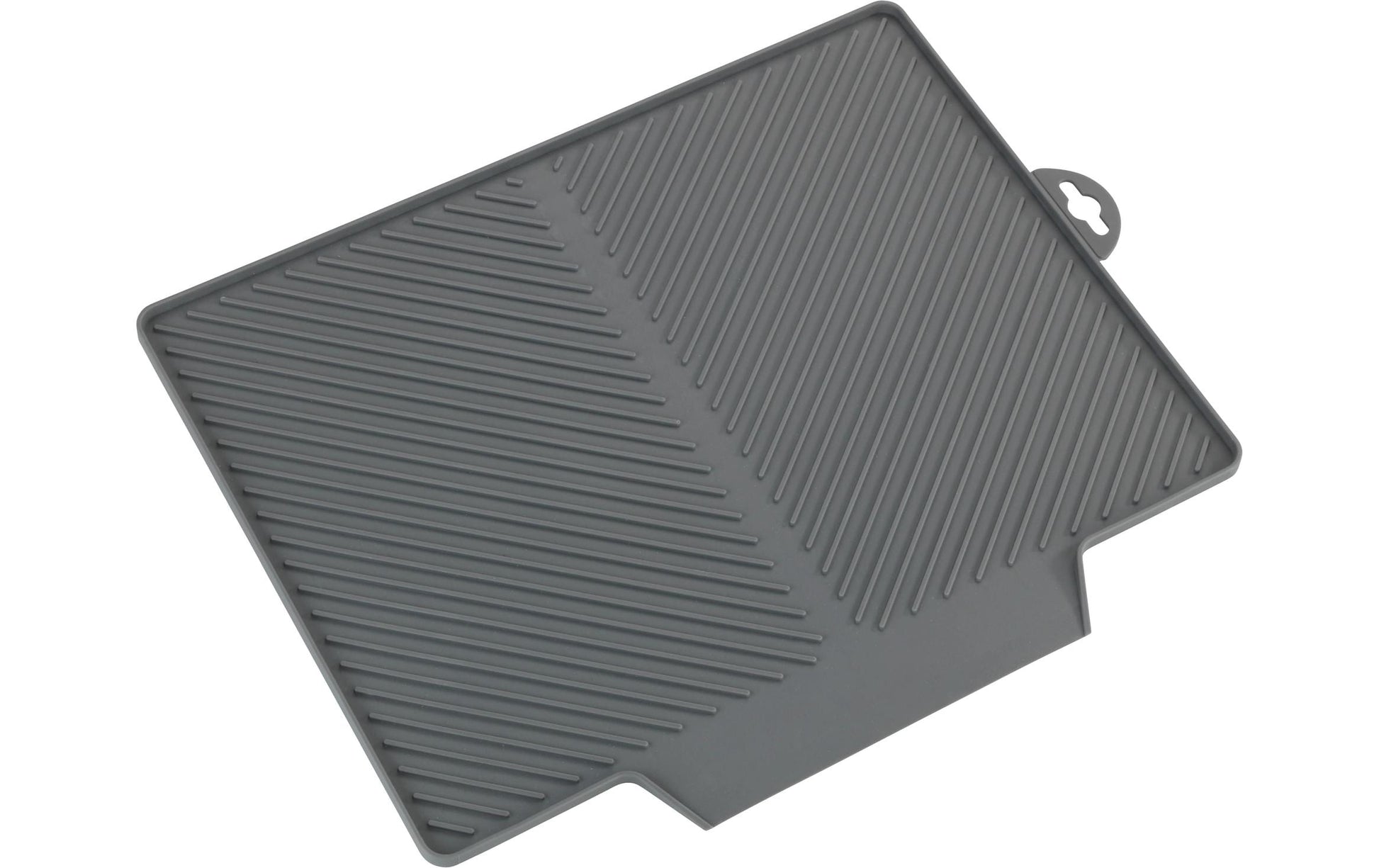 Wenko Abtropfmatte Nelia Maxi – Kunststoff – Grau – 34 × 3 × 40 cm
