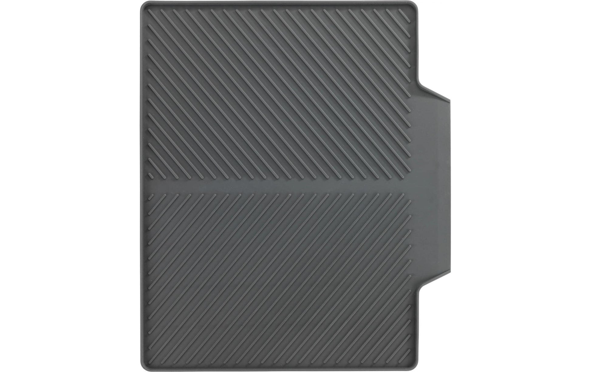 Wenko Abtropfmatte Nelia Maxi – Kunststoff – Grau – 34 × 3 × 40 cm