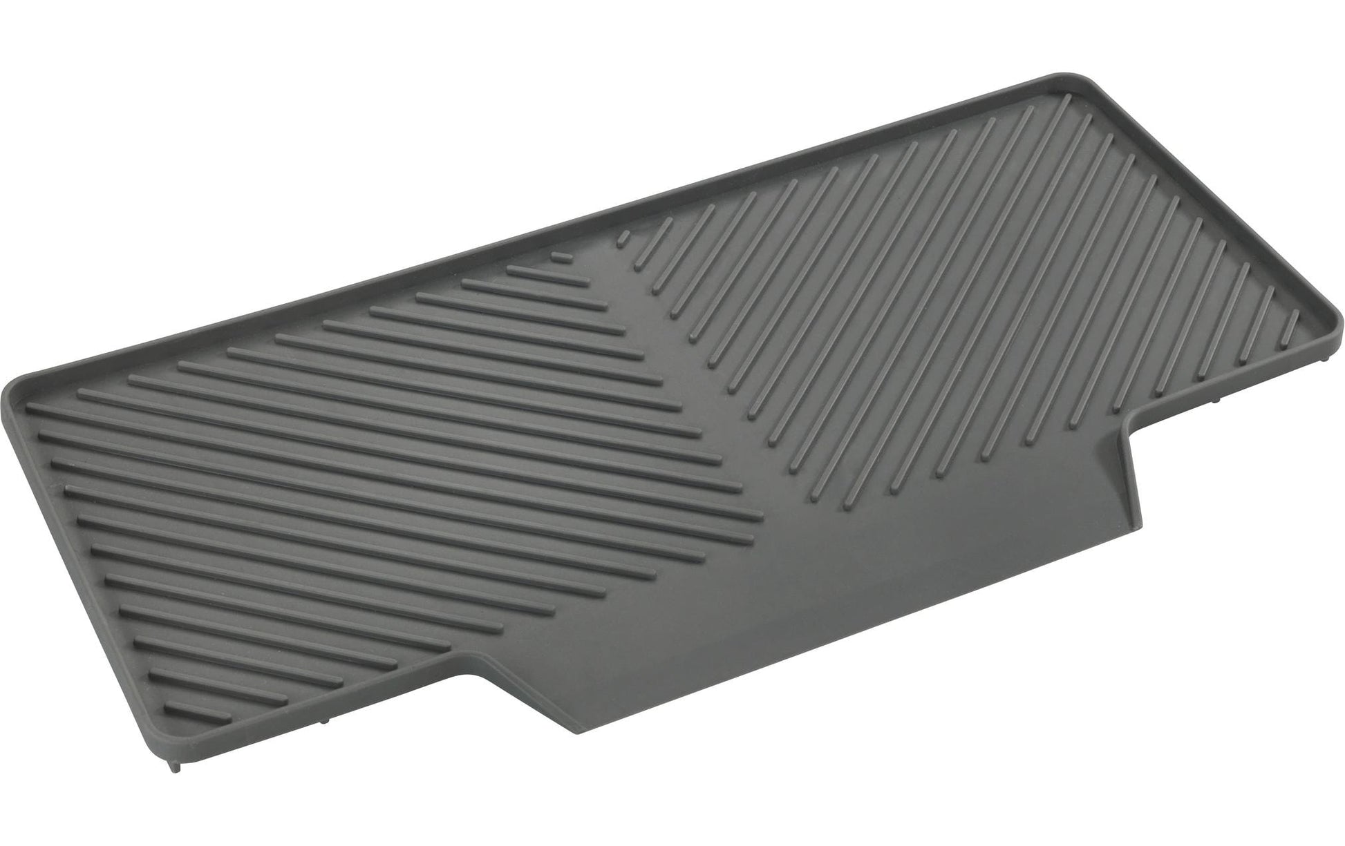 WENKO Abtropfmatte 20 × 40 × 3 cm, Kunststoff, Grau