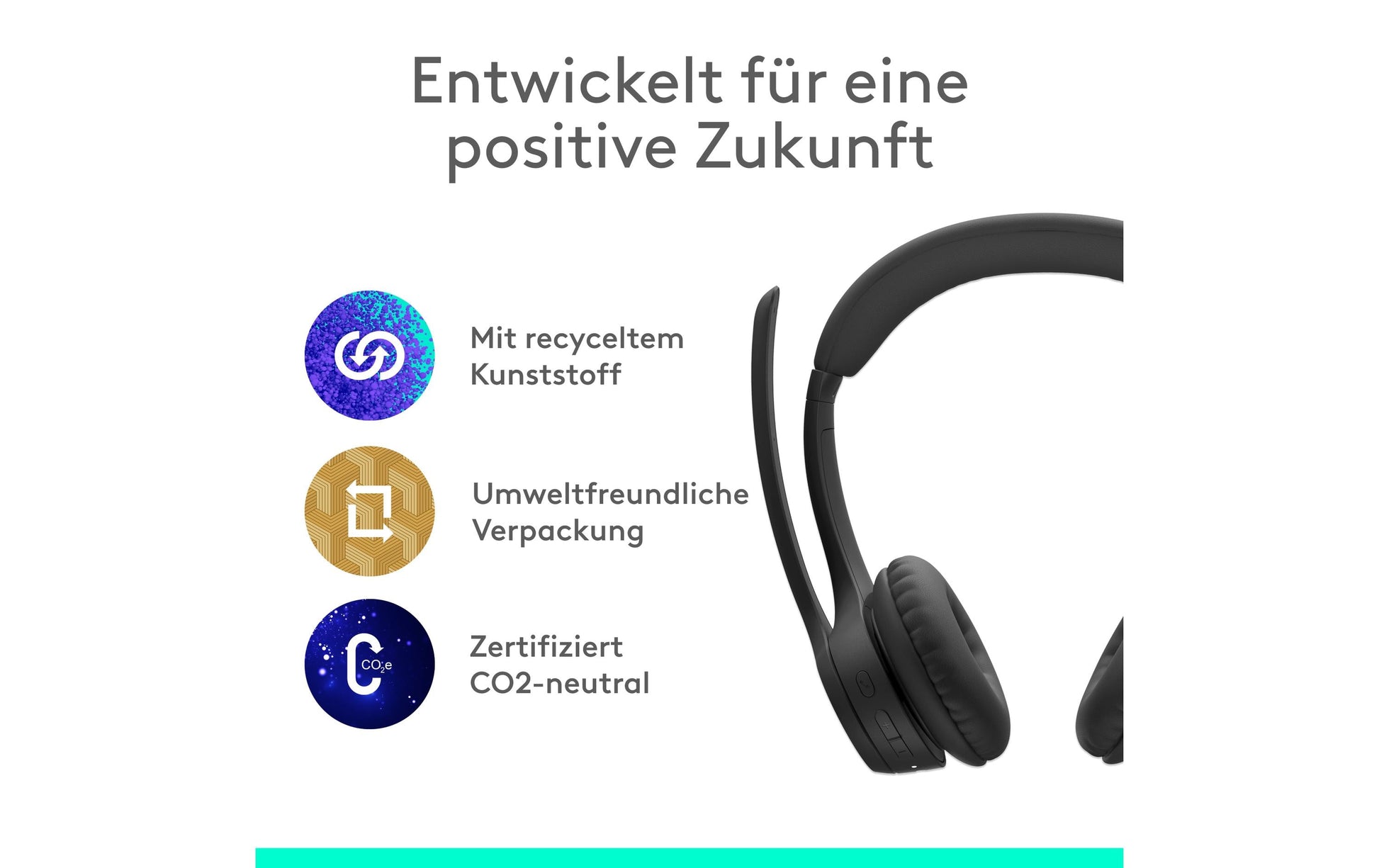 Logitech ZONE 300 – Kopfhörer – Schwarz