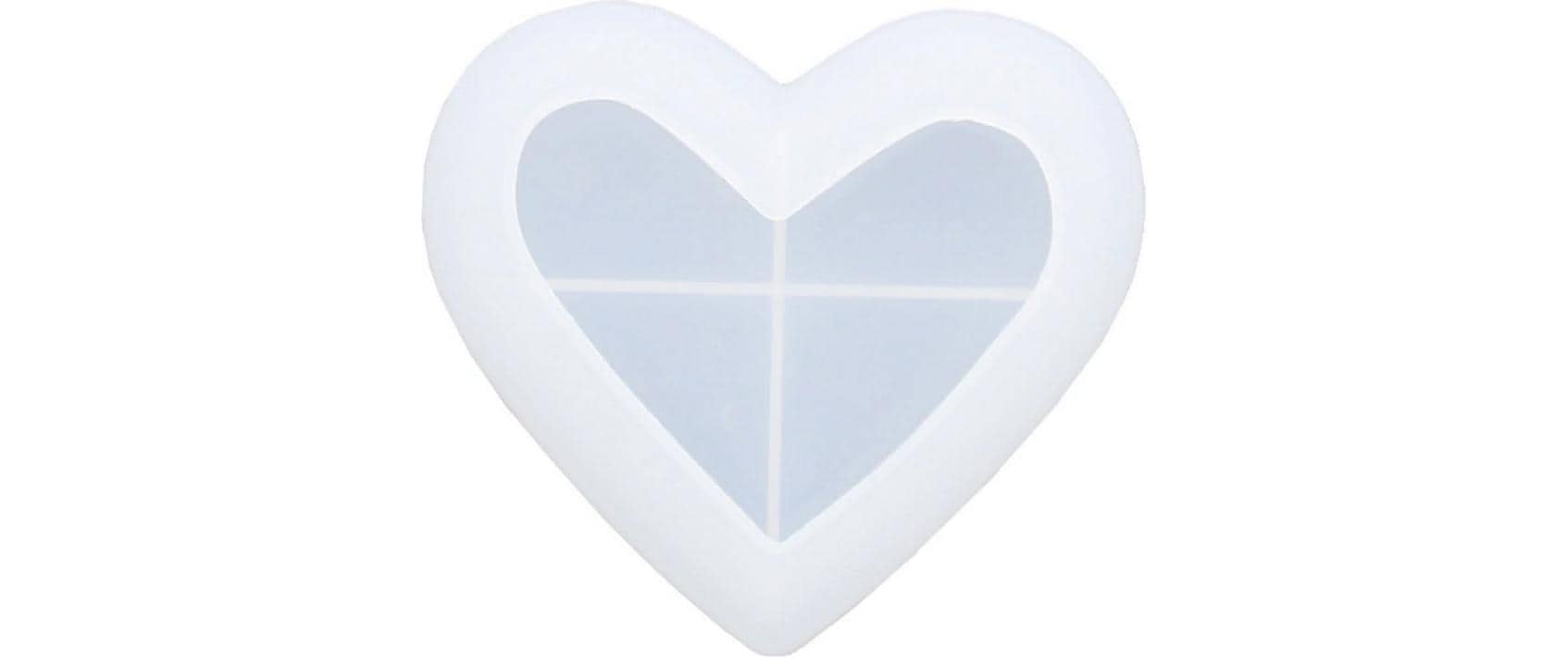 Jesmonite Giessform – Schale Herz – Silikon – 115 × 125 mm