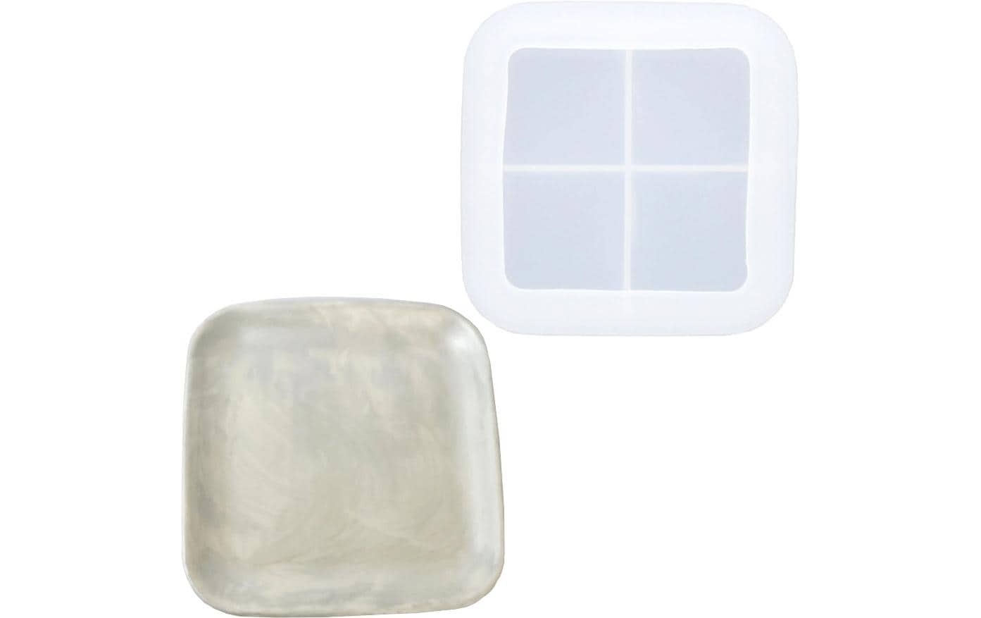 Jesmonite Giessform – Schale – Silikon – 110 × 110 mm