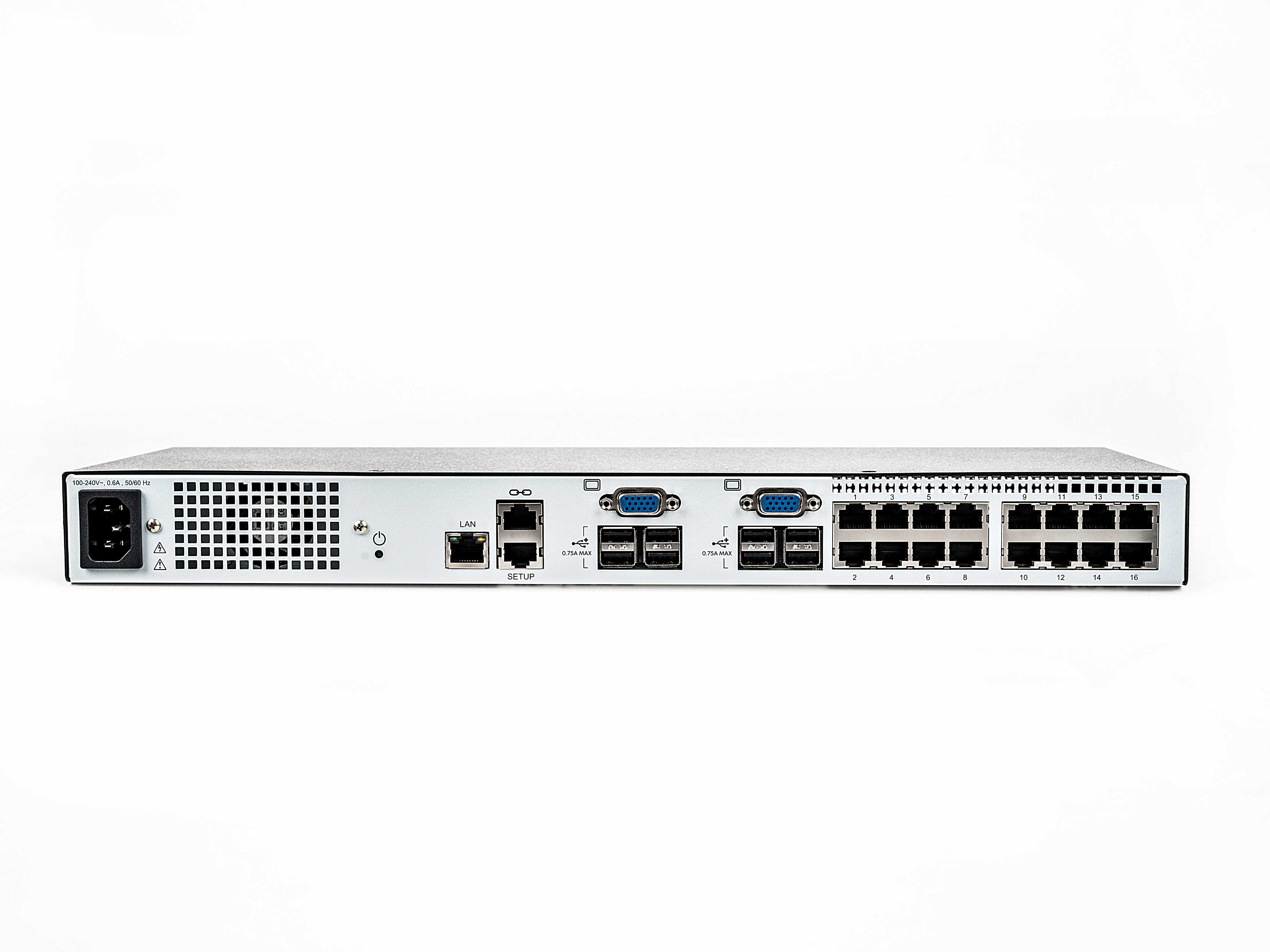 Vertiv Avocent AutoView 2X16 Geräte-Dock – RJ45, VGA, 4× USB-A, Fast Ethernet