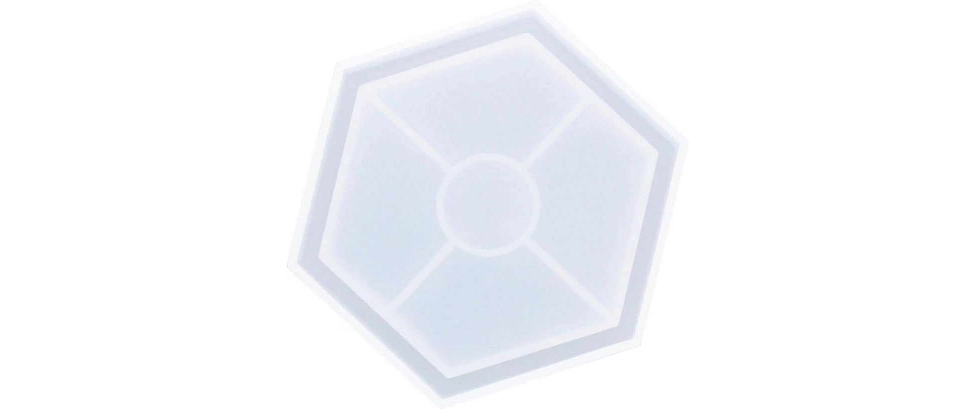 Jesmonite Giessform – Untersetzer Hexagon – Silikon – 115 × 100 mm