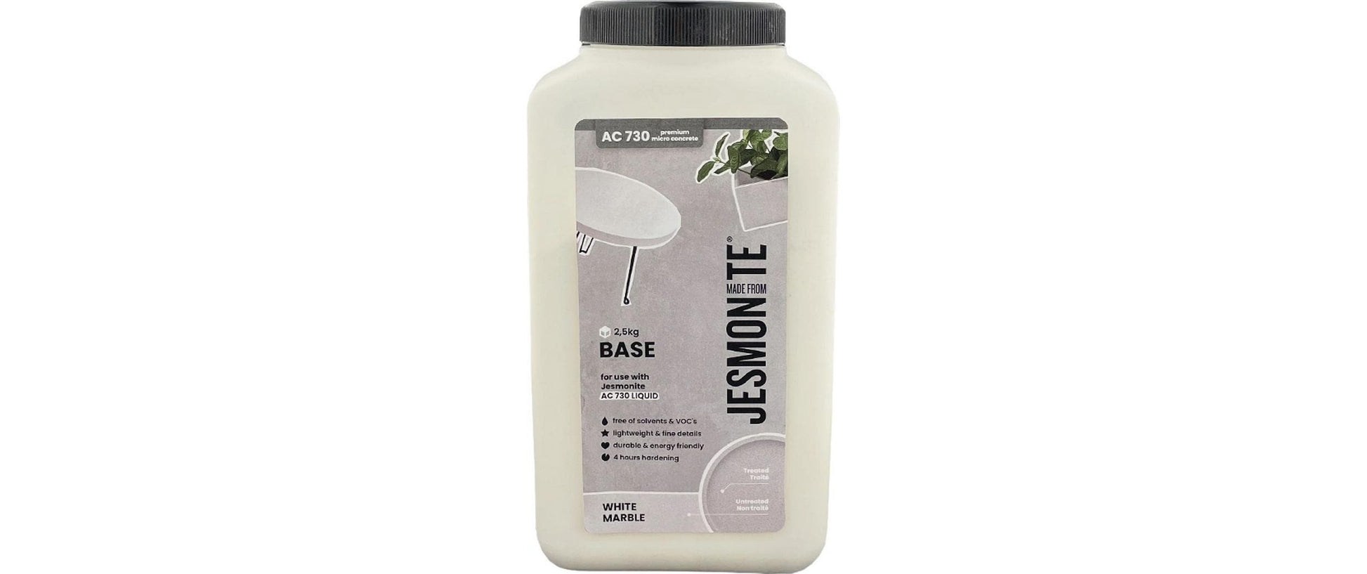 Jesmonite Modelliermasse, Pulverbasis, Weiss, 2,5 kg, A730