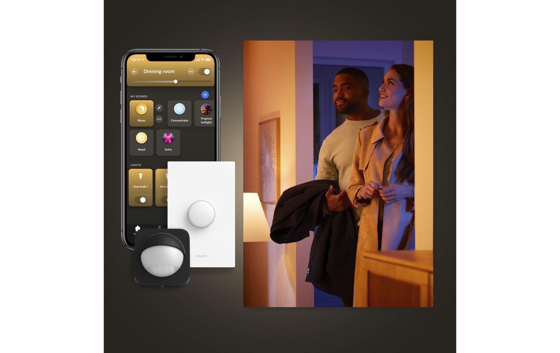 Philips Hue Smart-Leuchtmittel E27 – RGB+CCT, 500 lm, 6,8 W, Bluetooth/Zigbee – für Google Assistant