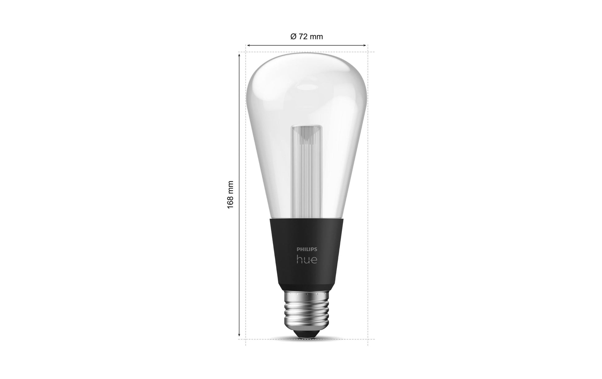 Philips Hue LED LG ST72 E27 – Zigbee, Bluetooth – dimmbar – 2000–6500 K – 500 lm 6,8 W – transparentes Glas