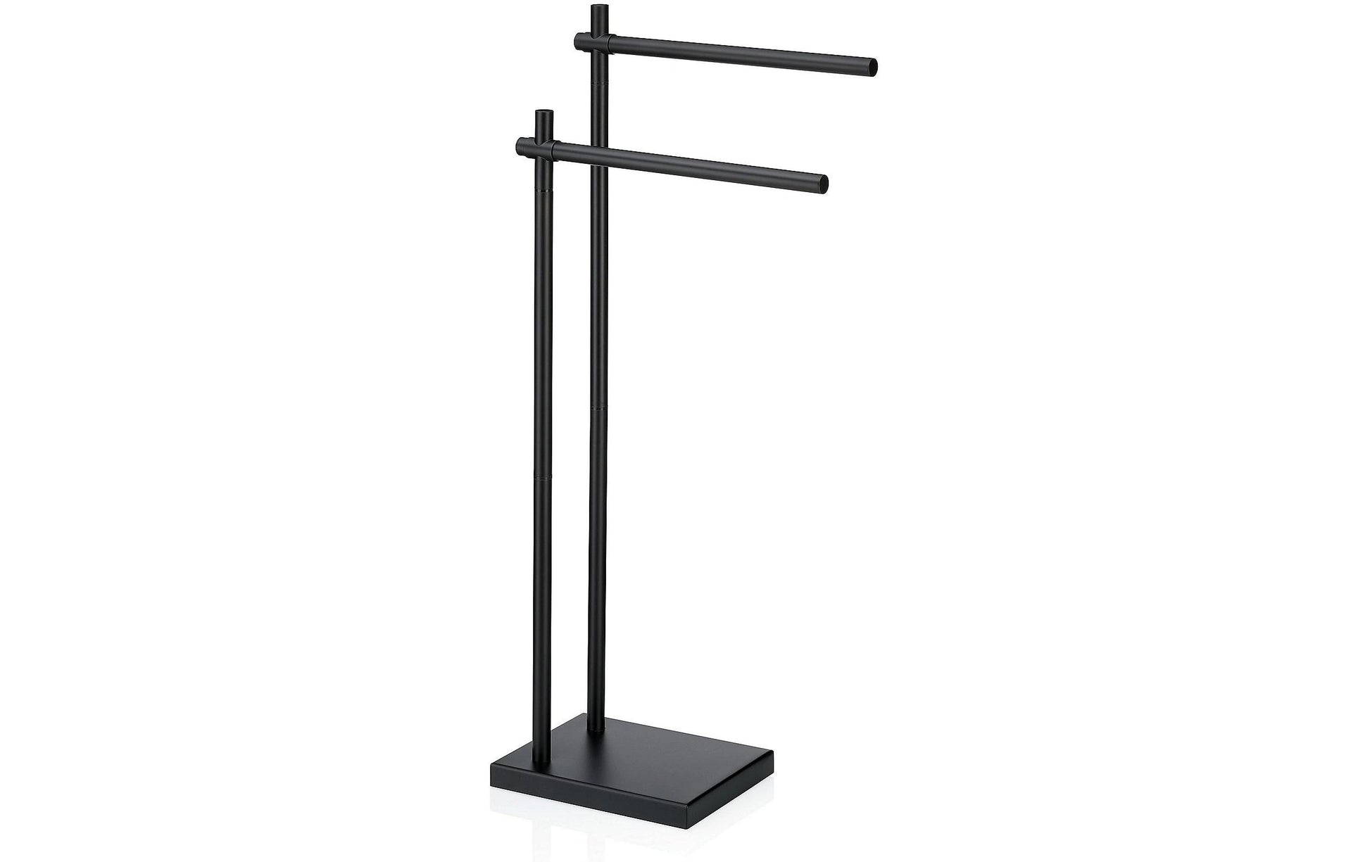 Kela Handtuchständer Devin – 2 Arme, 18×36×79 cm, Metall, matt pulverbeschichtet, Schwarz