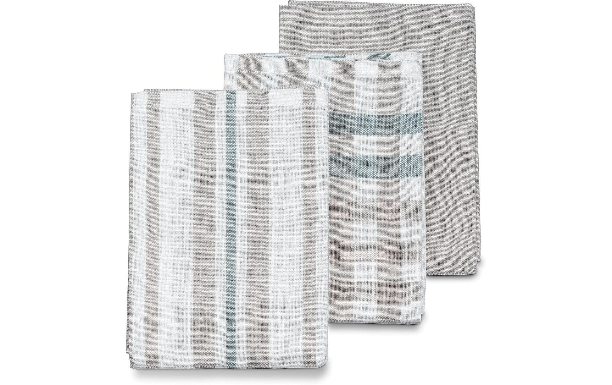 Kela Geschirrtuch – Silbergrau – 45 × 65 cm – Baumwolle – 3er-Set