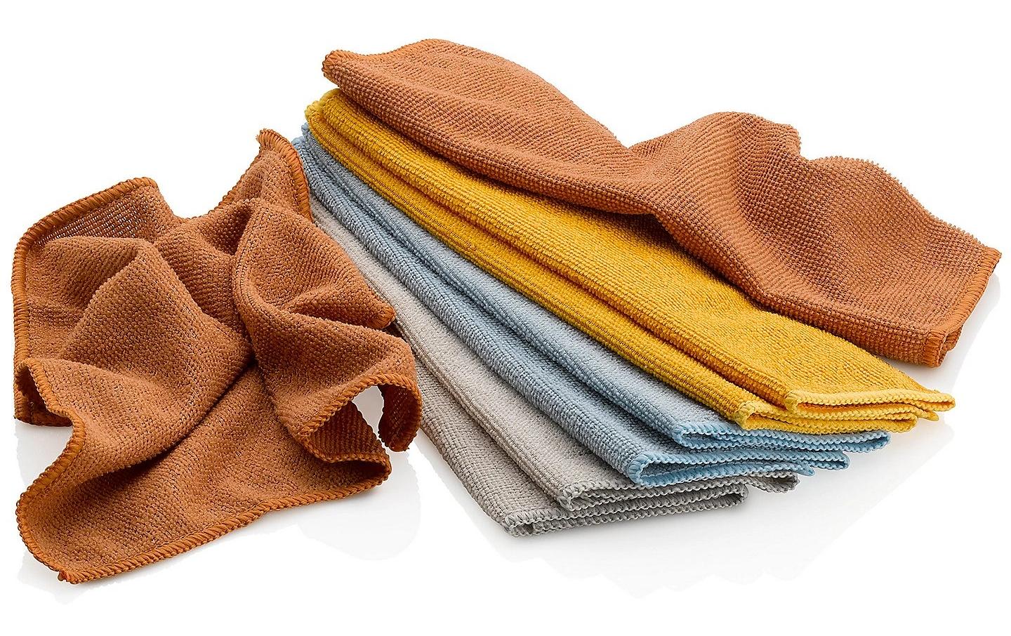Kela Mikrofaser-Reinigungstuch Lou Terra – assortiert – 30 × 30 cm – Polyester – 8er-Set