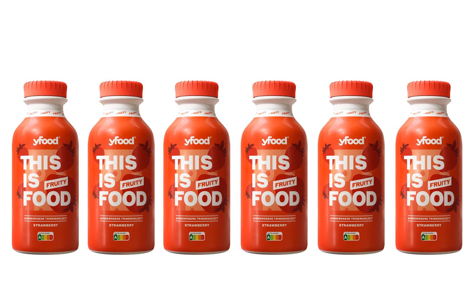 Yfood Fruity Trinkmahlzeit Erdbeere – 6×500 ml