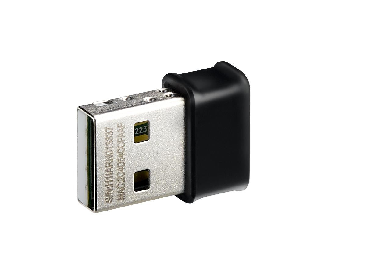 ASUS USB-AC53 USB-WLAN-Adapter – Wi-Fi 5 (802.11ac), Dual-Band, bis 867 Mbit/s – USB – Schwarz/Edelstahl