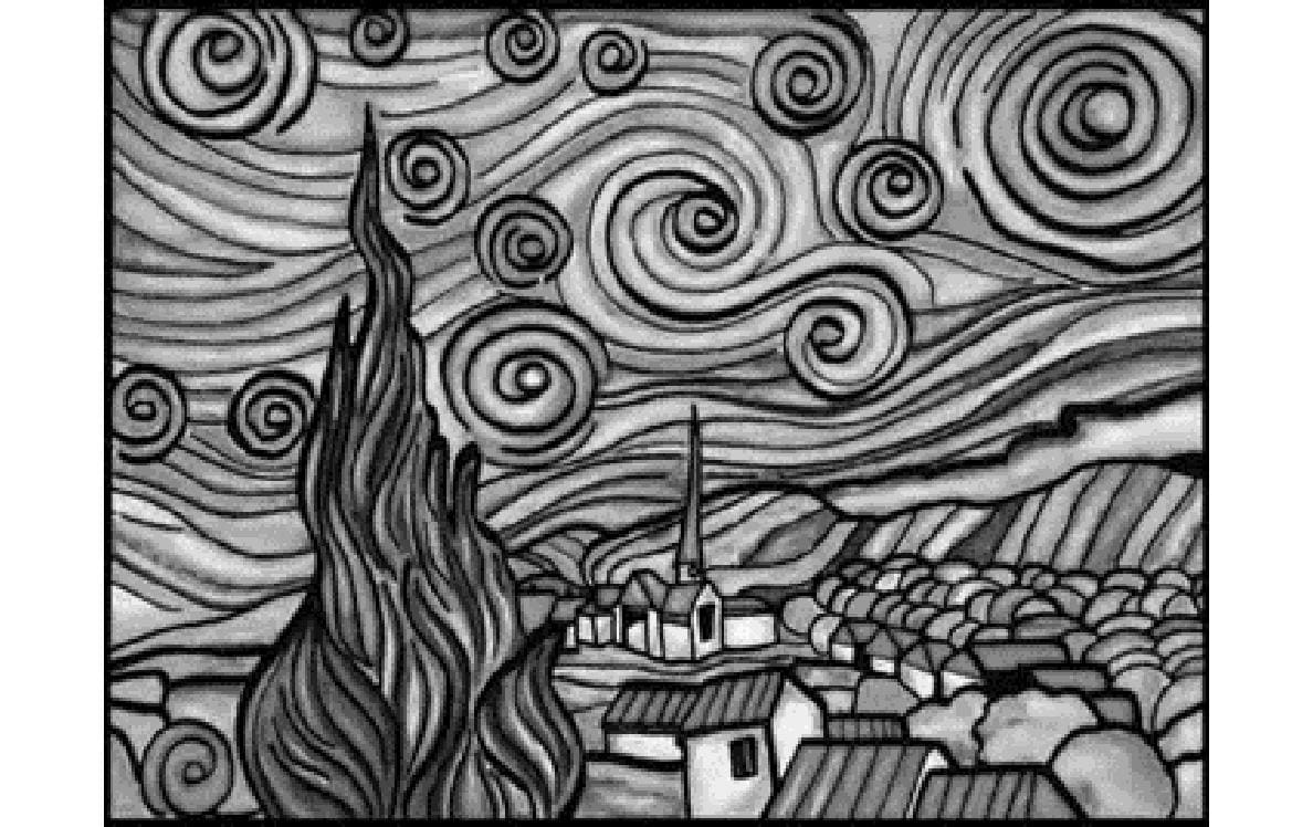 Tataruga Sternenhimmel Ausmalbild – A4 – 1 Seite