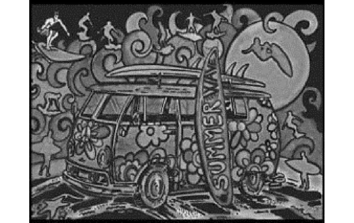 Tataruga VW Bus Ausmalbild – A4 – 1 Stk. – Schwarz, Weiss, Vorgedruckte Konturen