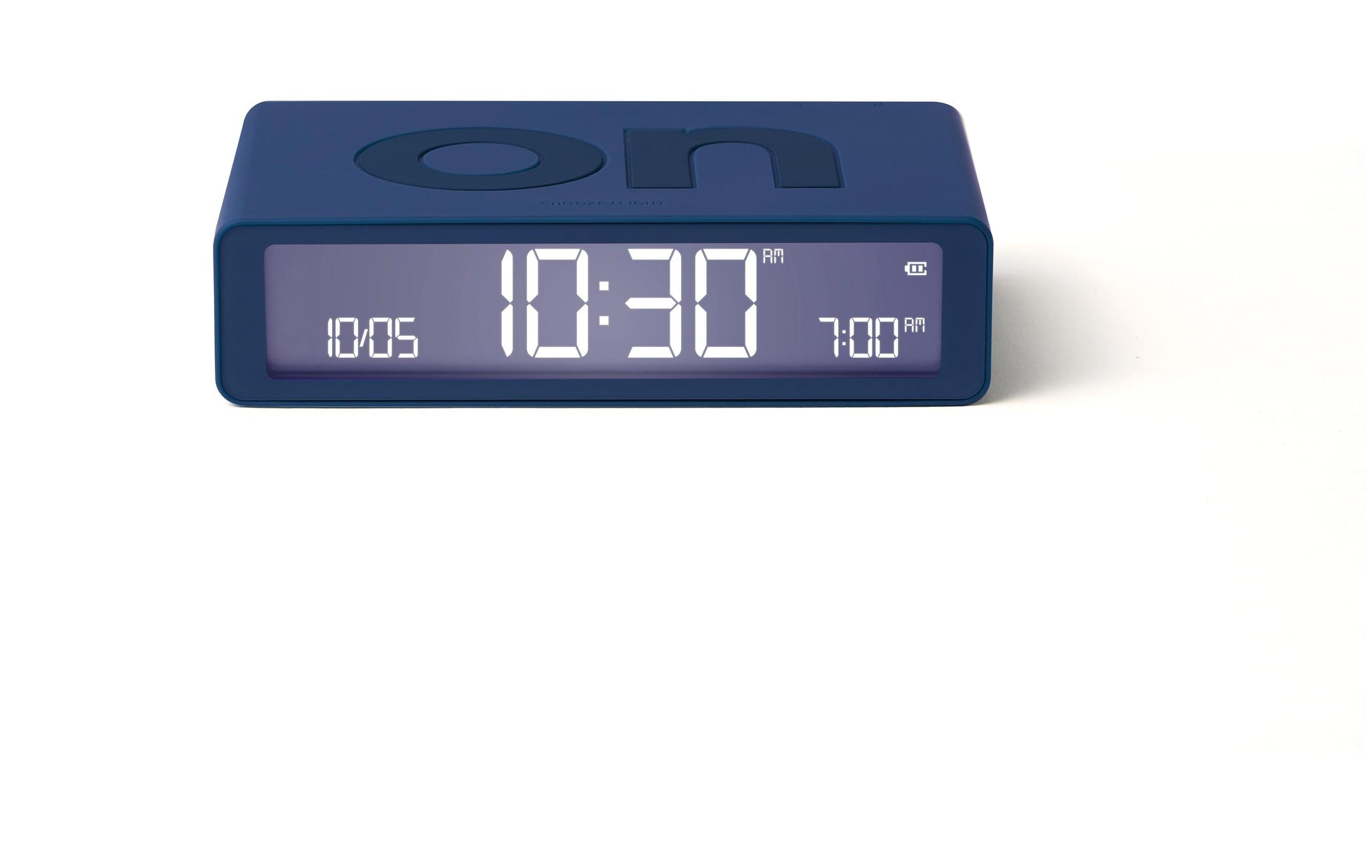 LEXON Wecker Flip Classic – digital – 10,4 × 2,6 × 6,5 cm, dunkelblau, Schlummerfunktion, USB-Ladeanschluss