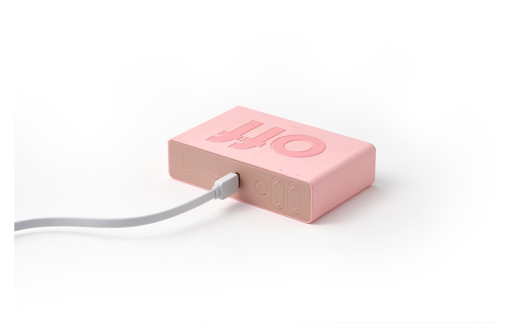 LEXON Digitalwecker – Snooze, USB, 10,4 × 2,6 × 6,5 cm, Rosa