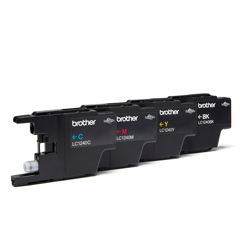 Brother Tintenpatronen-Multipack LC-1240VALBP, CMYK, 4er-Pack – für DCP-J925DW, DCP-J525W, DCP-J725DW und andere