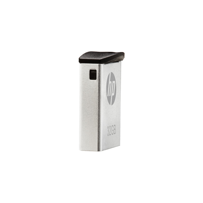 HP V222W USB-Stick 32 GB – USB-A USB 2.0, 14/4 MB/s, ohne Deckel, Silber