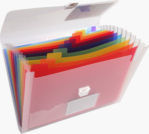 Exacompta Sammelmappe für A4, Kunststoff, transparent, mit Druckknopf