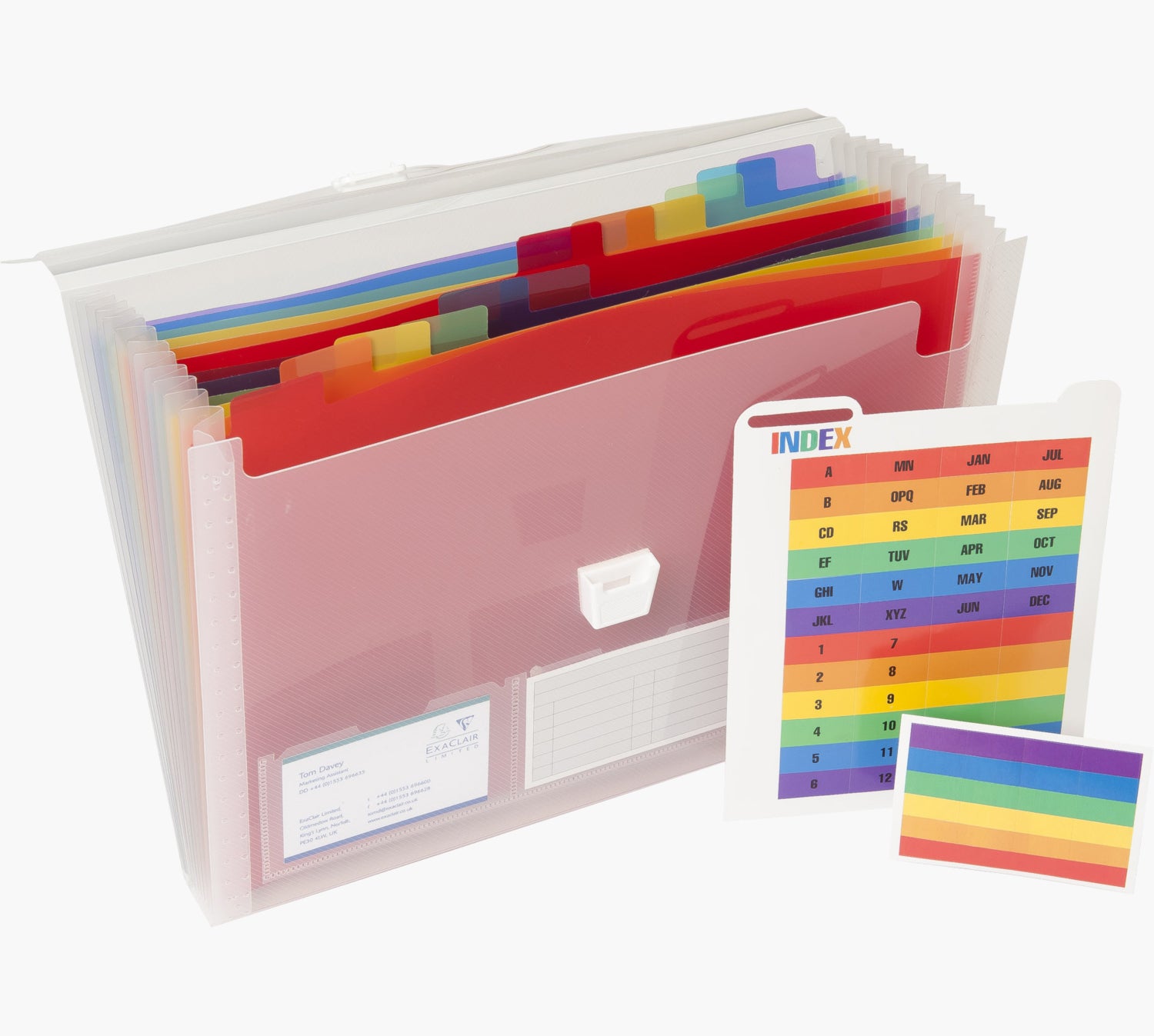 Exacompta Sammelmappe für A4, Kunststoff, transparent, mit Druckknopf