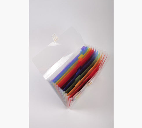 Exacompta Sammelmappe für A4, Kunststoff, transparent, mit Druckknopf