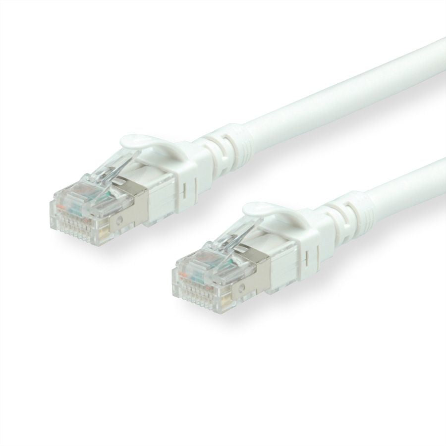 ROLINE 21.15.286 Patchkabel – 3 m, RJ45–RJ45, Weiss, S/FTP, halogenfrei